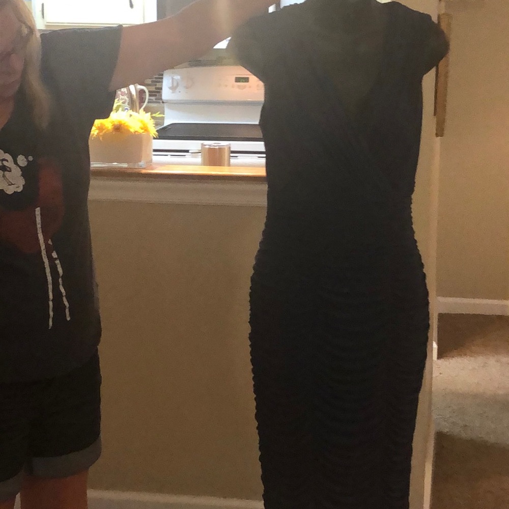Cache Luxe cocktail dress.  Ruched.